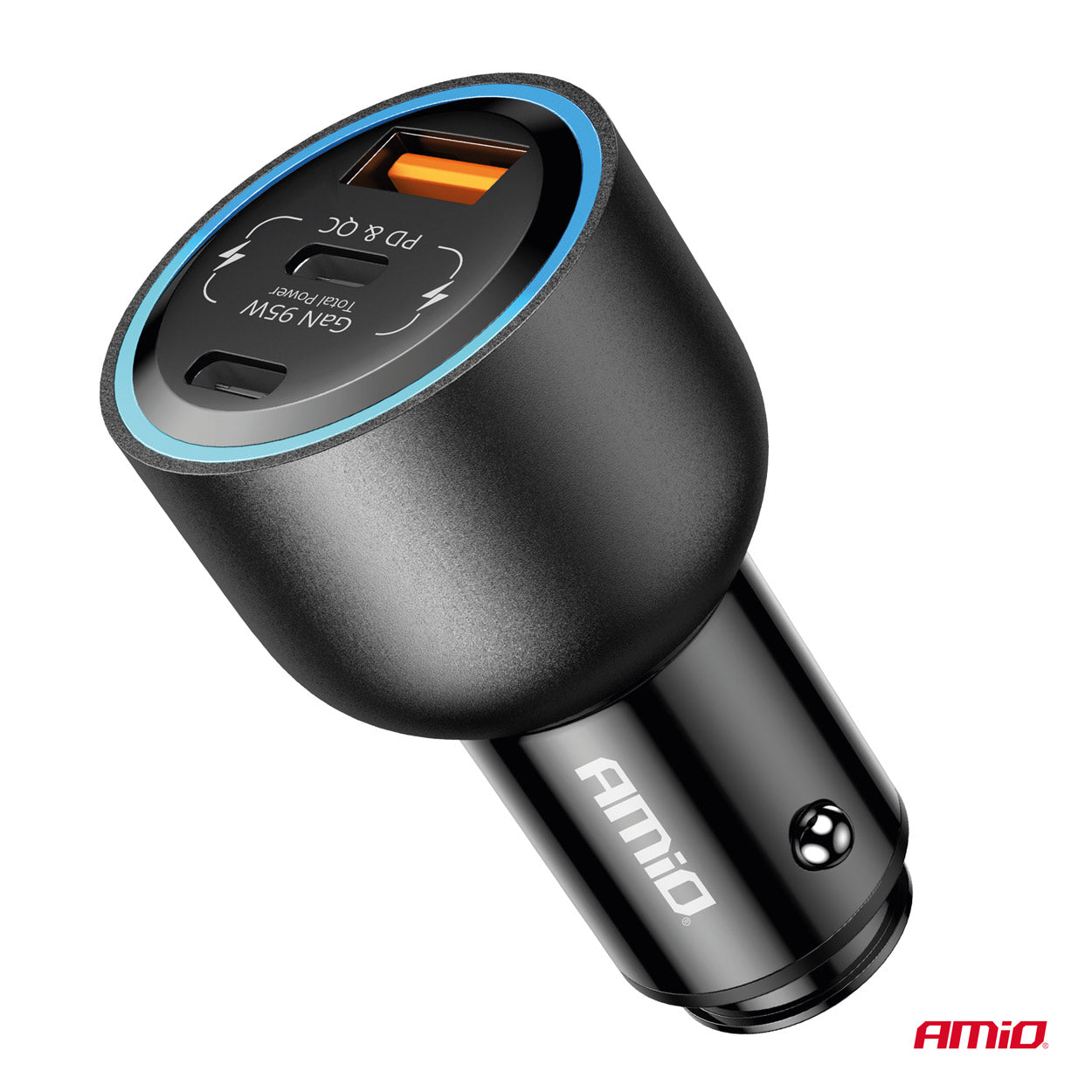 95W biloplader til 12V og 24V med USB-C og USB-A