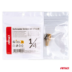 Schrader-luftkobling i messing med 8 mm kompatibilitet