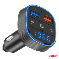 FM-transmitter med USB og Bluetooth til bilen