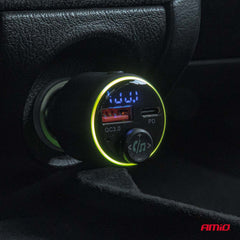 FM-sender med Bluetooth og to USB-porte