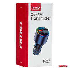FM-sender med Bluetooth og håndfri funktion