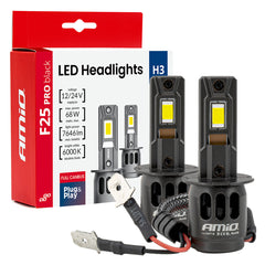 LED-forlygtepære H3 F25 PRO BLACK med sort hus