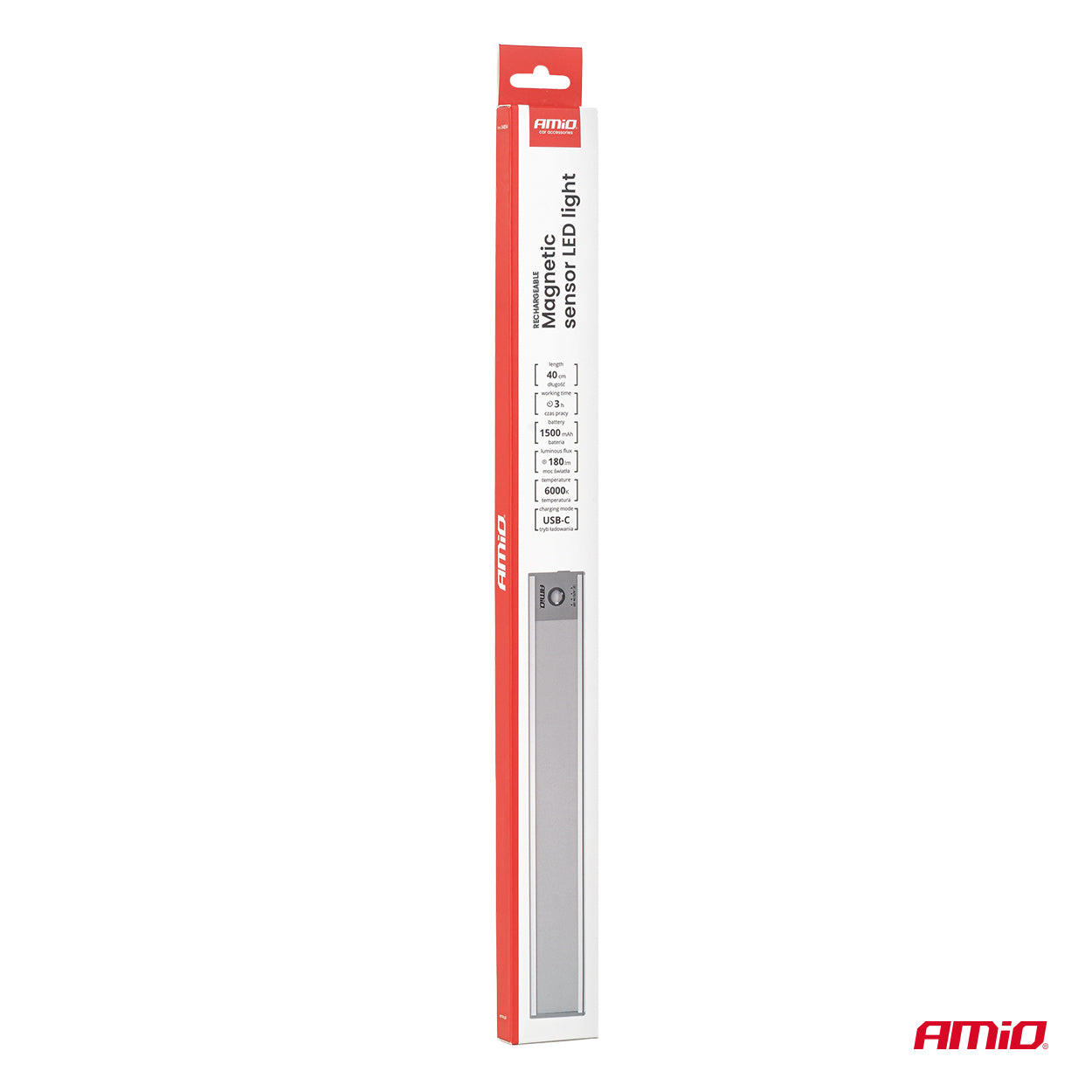 Lampada LED wireless con dimensioni 23 x 4,1 x 0,9 cm