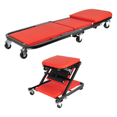 Carrello sdraio pieghevole da meccanico con sei ruote
