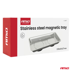 Vaschetta magnetica in acciaio inox per piccoli componenti