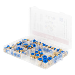 Set di raccordi filettati pneumatici da 72 pezzi