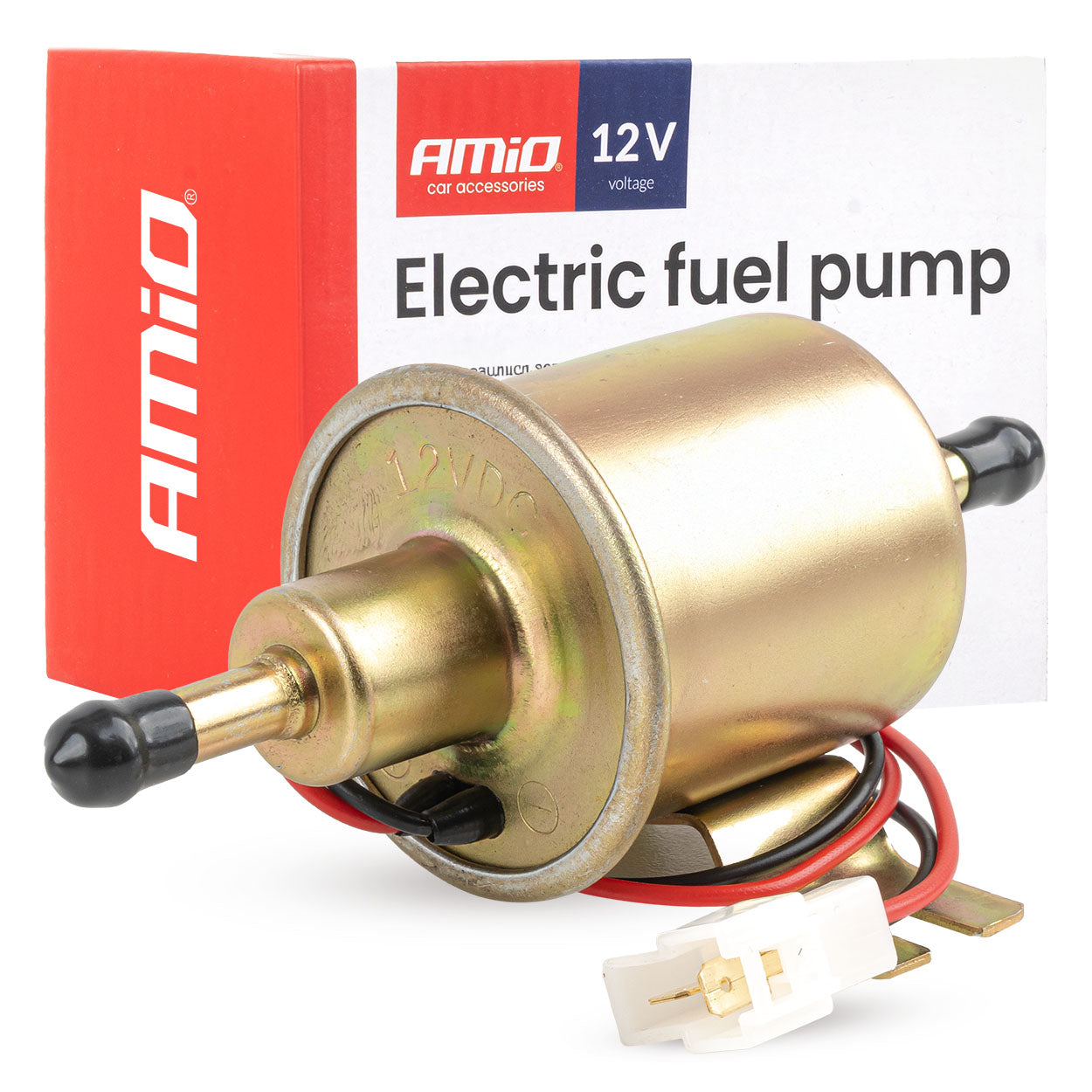 Elektrisk brændstofpumpe til 12 V med 8 mm tilslutning