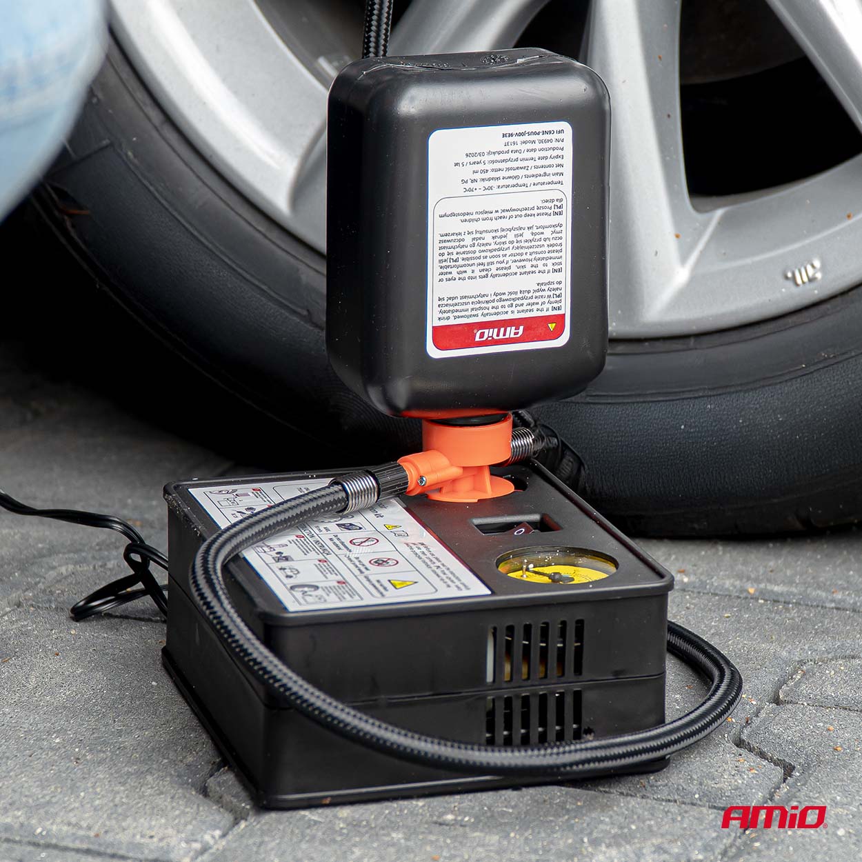 Compressore 12 V per riparazione e gonfiaggio pneumatici