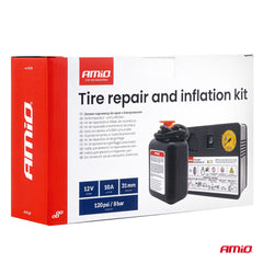 Kit di riparazione e gonfiaggio pneumatici con compressore