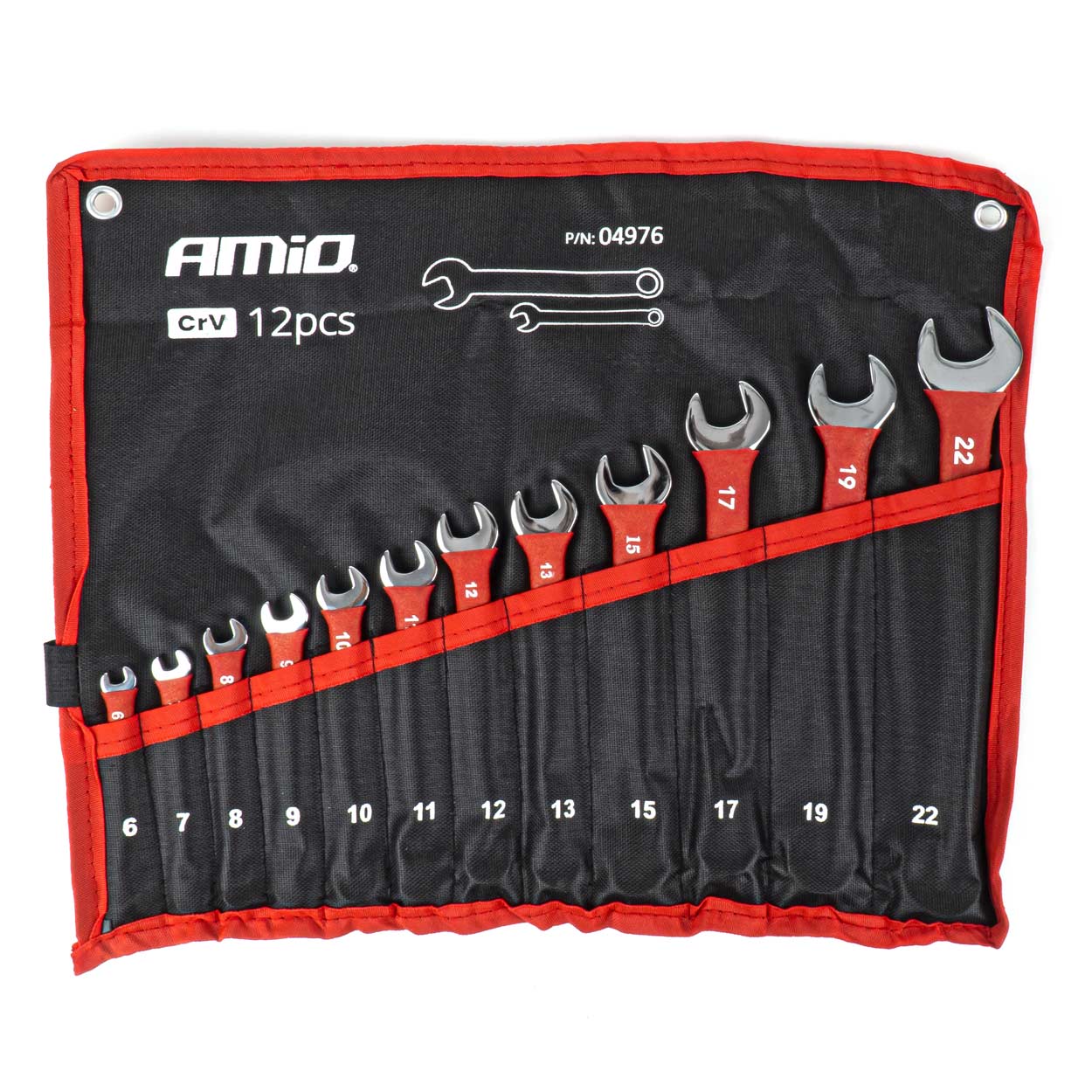 Set di chiavi combinate in acciaio CR-V da 12 pezzi
