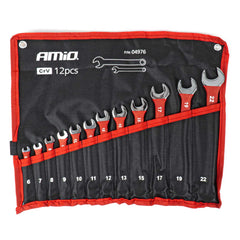 Set di chiavi combinate in acciaio CR-V da 12 pezzi