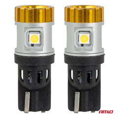 T10 LED-pære med 4 SMD 3030-LED'er og 1 SMD 3020-LED