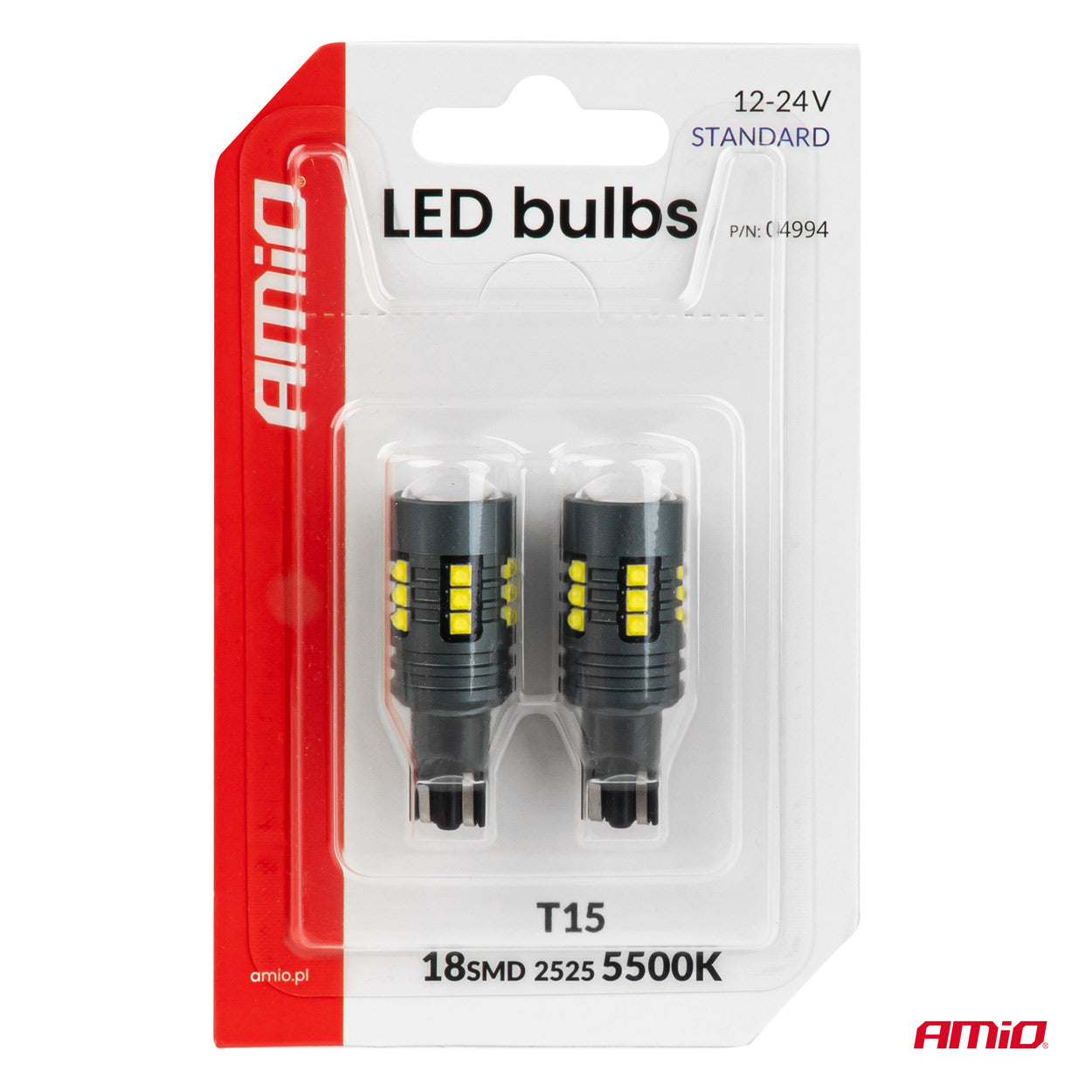 Lampadina LED T15 con 18 LED SMD 2525