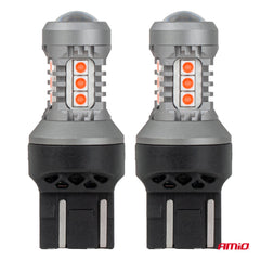 Lampadina LED 7443 W21/5W con luce rossa