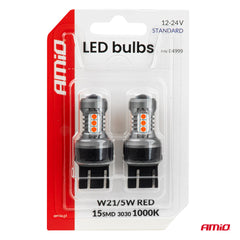 Lampadina LED 7443 W21/5W con 15 LED SMD 3030