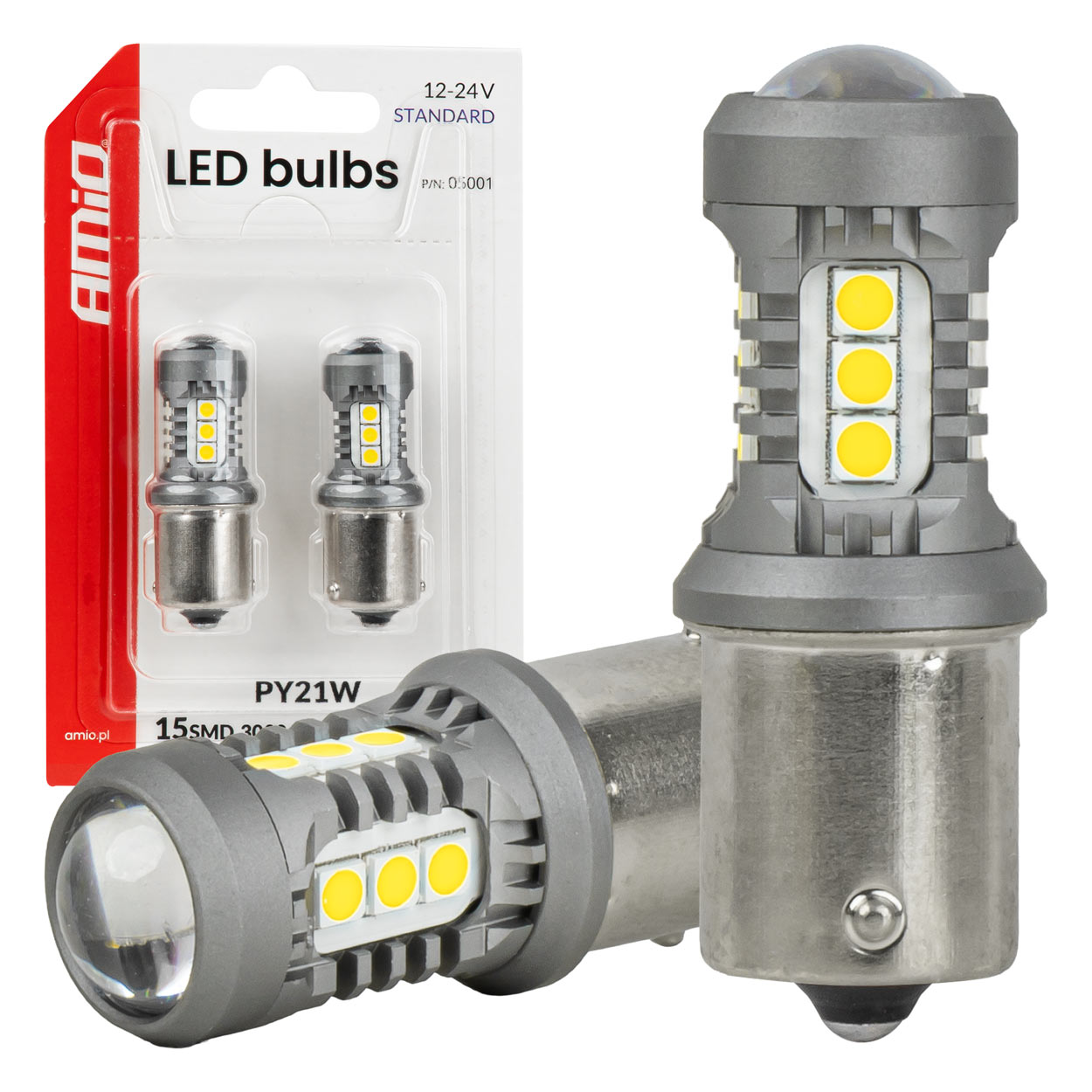 Lampadina LED con attacco BAU15S/PY21W per 12/24 V