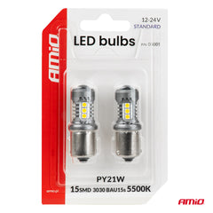 Lampadina LED con attacco BAU15S/PY21W per illuminazione veicolo