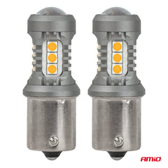 BAU15S/PY21W LED-pære med 15 SMD 3030-LED'er
