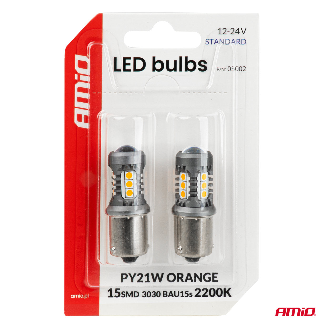 LED-pære til blinklys med BAU15S/PY21W-sokkel