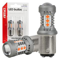Lampadina LED rossa con attacco BAY15D P21/5W