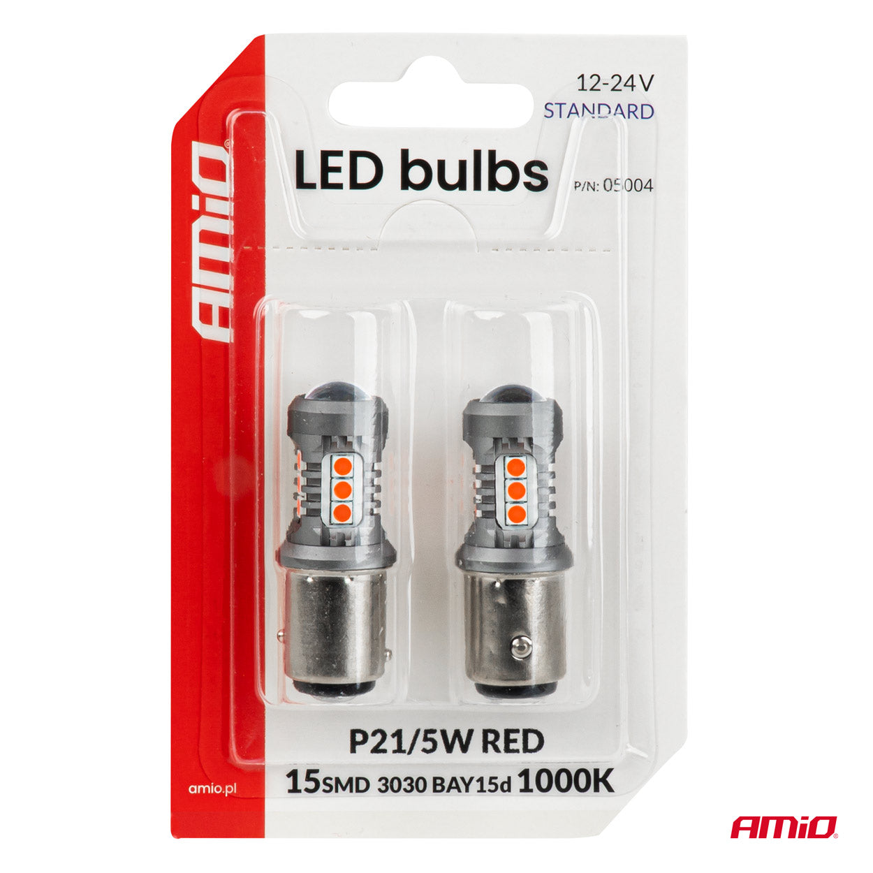 Lampadina LED con luce rossa e attacco BAY15D