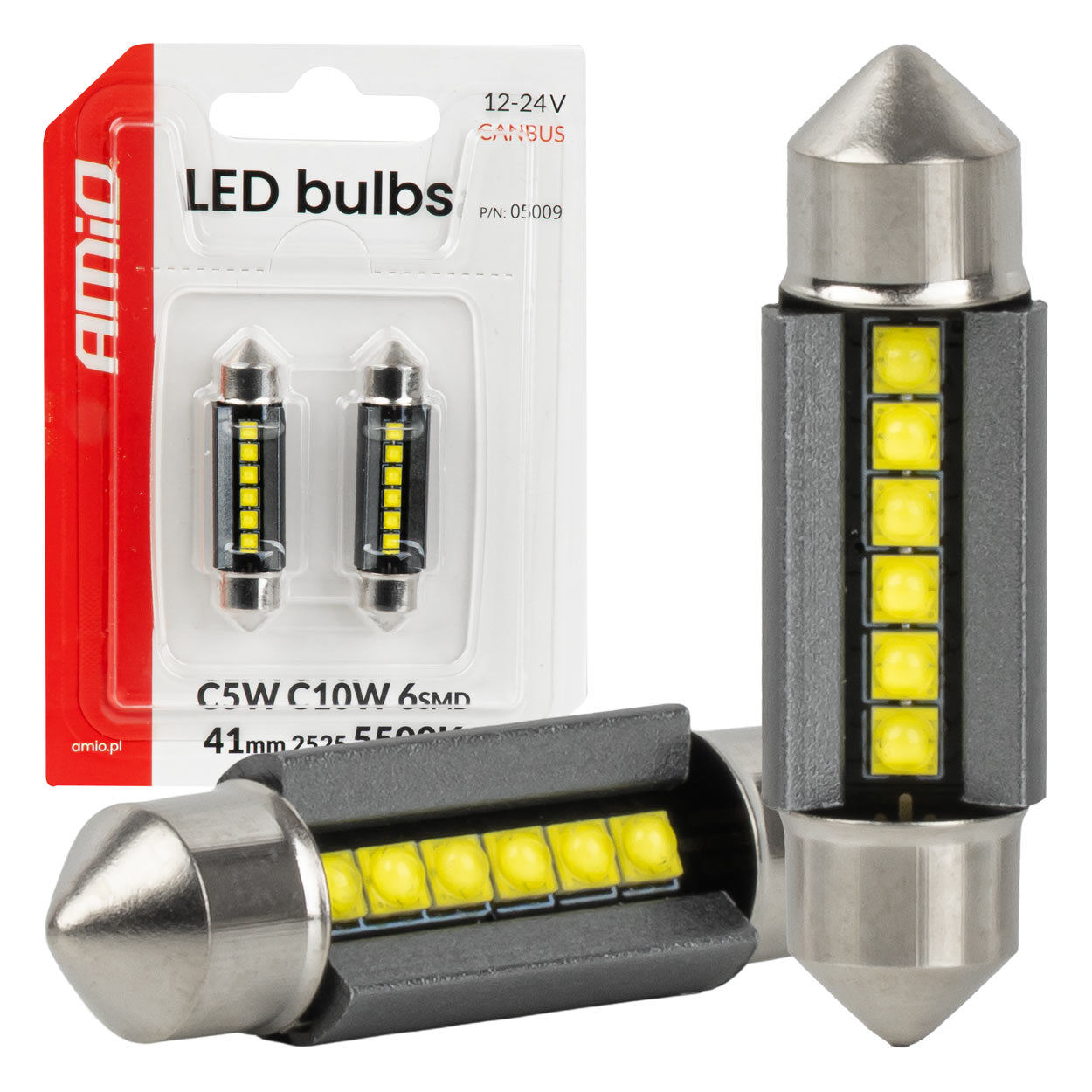 Lampadina LED da 41 mm con 6 LED SMD 2525