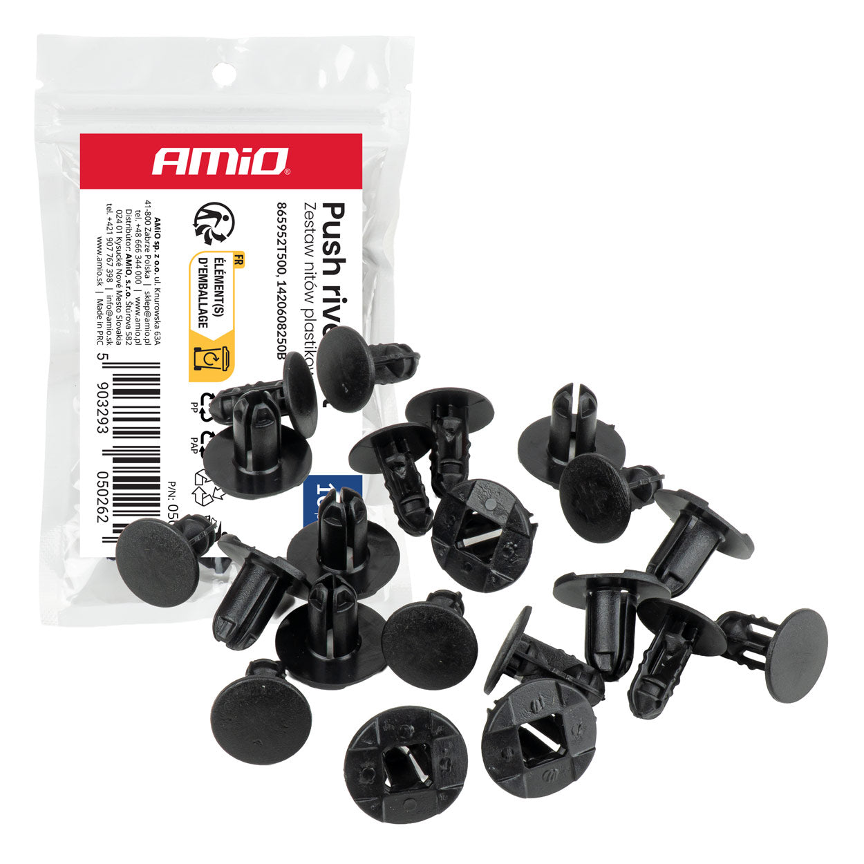 Set di clip in plastica per il fissaggio di componenti auto