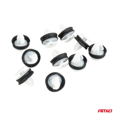 Set da 10 clip di fissaggio per rivestimenti con guarnizione in gomma