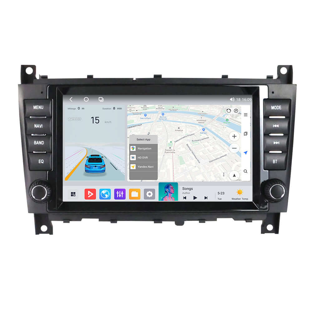 Mercedes-Benz W203 ecc. - autoradio da 8" con Apple CarPlay e Android Auto – Carmediaeurope.com