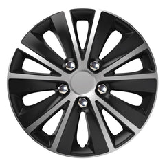 Copricerchio Versaco Rapide NC da 14 pollici in argento e nero con look dadi cromati