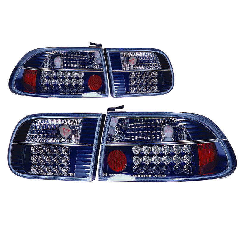 Fanali posteriori LED neri per Civic 1992 3 porte