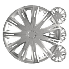 Copricerchi Versaco Spark argento da 14 pollici, set da 4 pezzi.