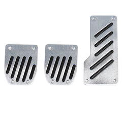 Set pedali antiscivolo 3 pezzi argento