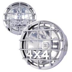 Kit fari supplementari 4x4 H3 12V 55W nichelati 2 pezzi
