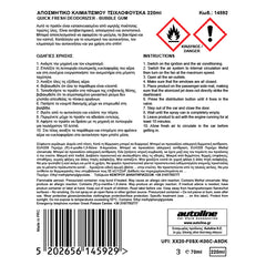 Disinfezione per climatizzatore e neutralizzatore di odori al profumo di chewing gum 220 ml