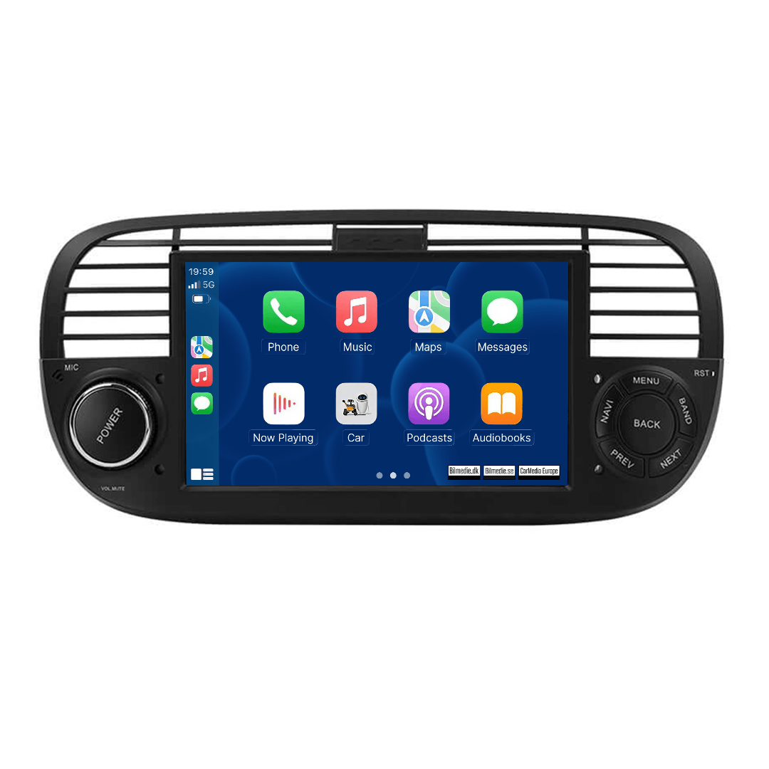 Fiat 500 07-15 - Radio 7" con Apple CarPlay e Android Auto