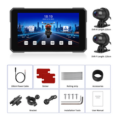 Schermo moto da 5” con CarPlay, Android Auto, AirPlay, DVR e TPMS 