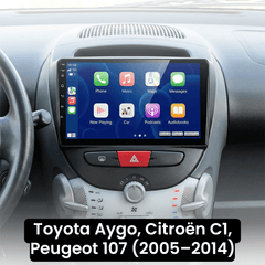 107, C1, Aygo 05-14 - Radio 10.1" con Apple CarPlay e Android Auto
