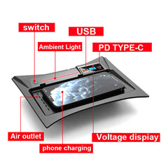 Nissan X-Trail 2014-2021 Caricatore wireless per smartphone con ricarica rapida da 15W 