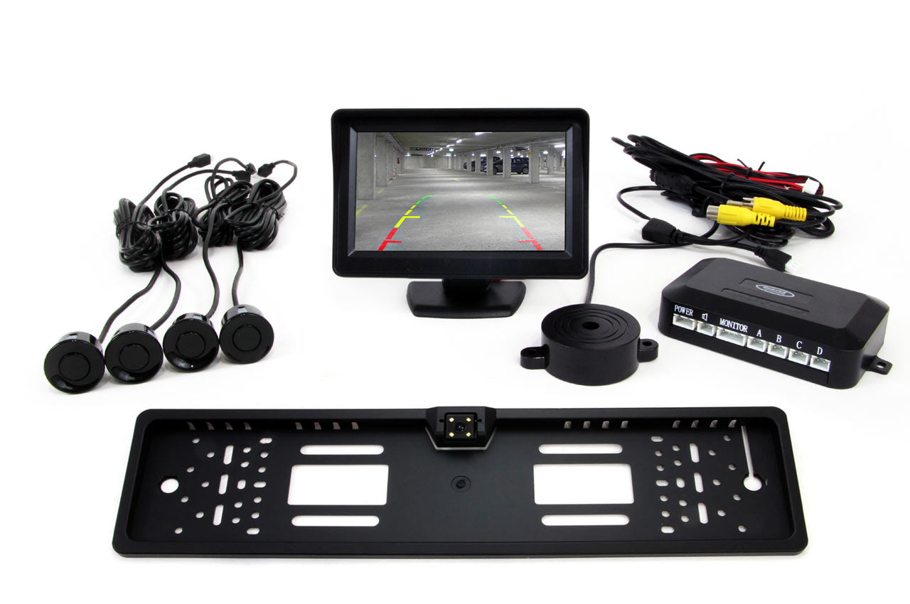 Assistente al parcheggio con display TFT da 4,3 pollici e telecamera