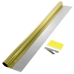 Pellicola oscurante per vetri auto oro e argento 75x300 cm