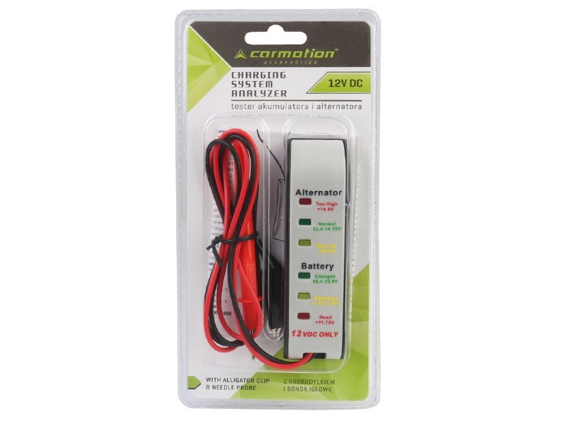 Tester batteria e alternatore 12V CARMOTION con indicatori LED