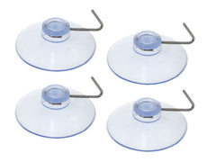 Ventose trasparenti con ganci in metallo 40 mm, 4 pezzi