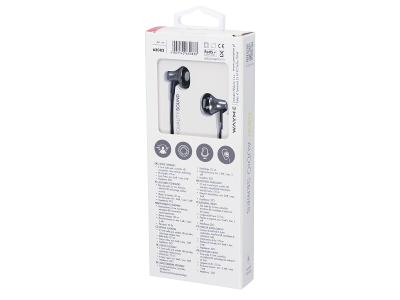 Auricolari WAYME con cavo da 125 cm e jack audio da 3,5 mm