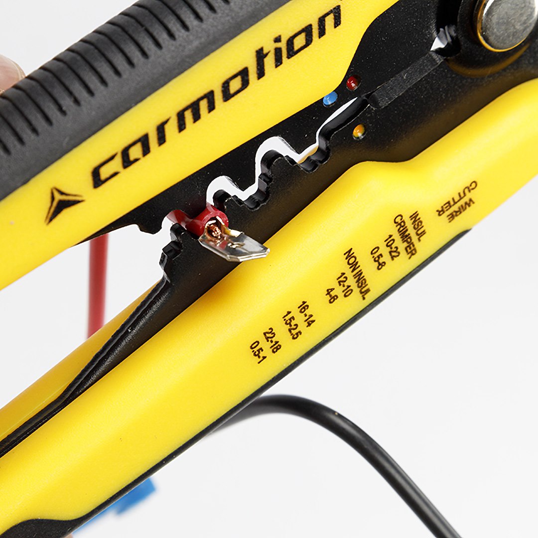 Pinza spelafili per crimpare connettori 22-10 AWG
