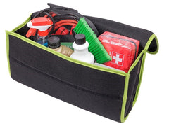 Organizer per bagagliaio in feltro con ampio scomparto e tasche a rete