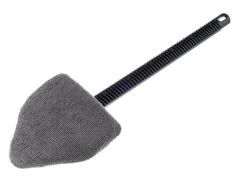 Pulitore per vetri in microfibra con testa triangolare e manico da 38 cm