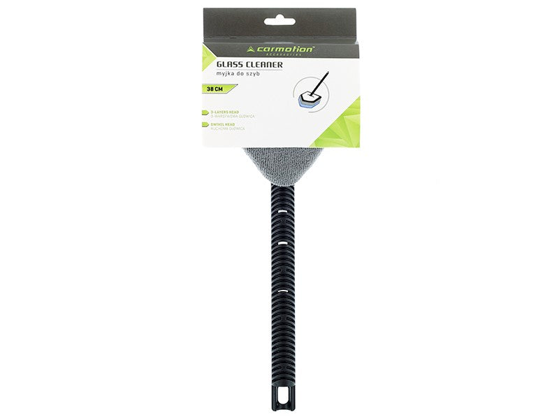 Pulitore per vetri CARMOTION con spugna, microfibra e manico da 38 cm