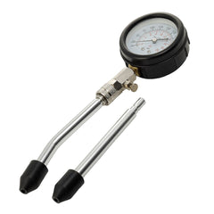 Set con tester di compressione per motori a benzina e diversi adattatori