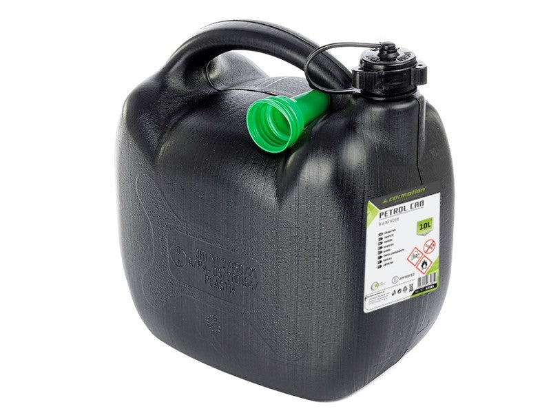 Tanica carburante ovale in plastica da 10 l CARMOTION nera